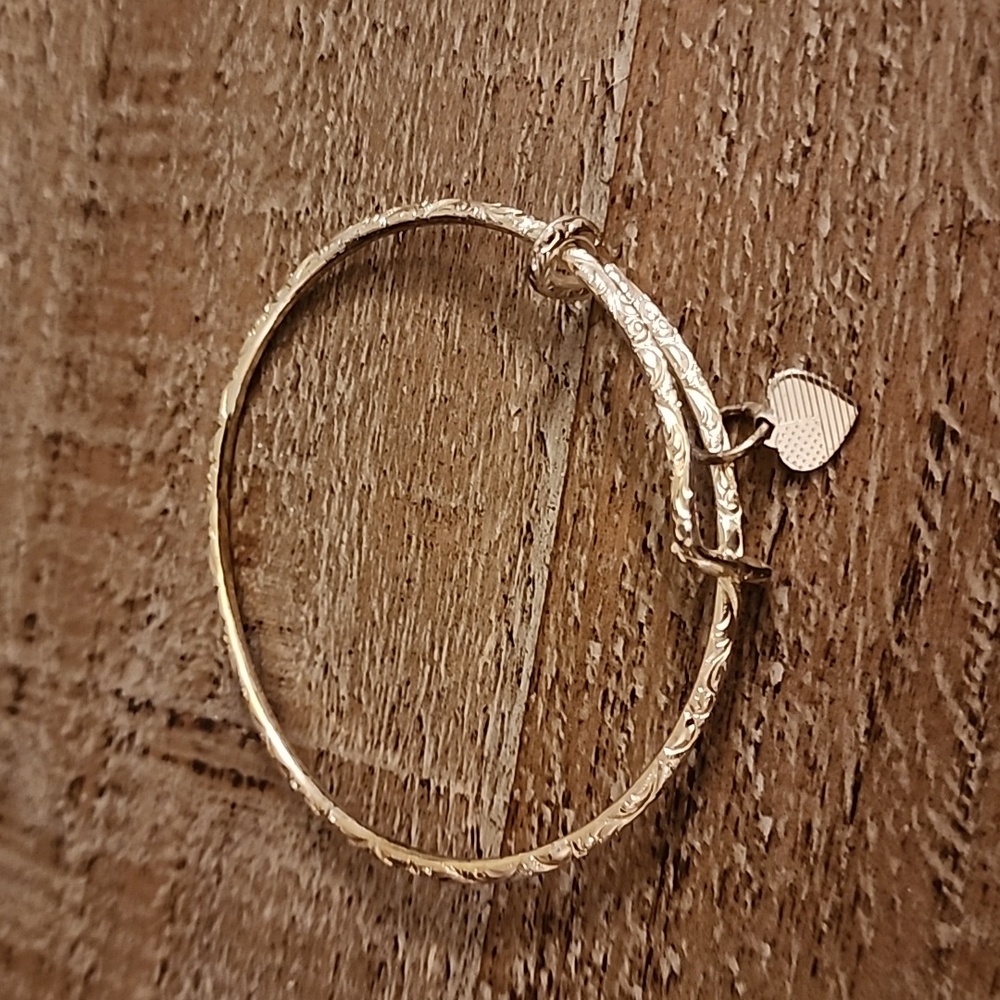 Alex and Ani American Flag Heart Bangle Bracelet